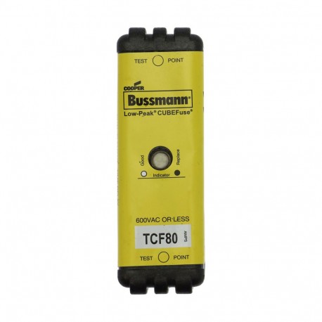 Eaton-moeller TIME DELAY CUBEFUSE 80A IND CUBEFUSE, TCF 80A IND TCF80 EATON ELECTRIC cartridge fuse, BT, 80 A, AC 600 V, DC 300 V, 26 x 32 x 77 mm, CF..