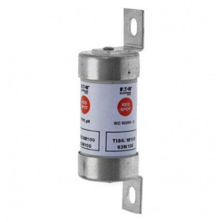EATON - MOELLER 63M100A 660V AC gM FUSE 63M100A 660V AC gM FUSE TIS63M100 EATON ELECTRIC Fuse-link, low voltage, 100A, AC 660 V, DC 350 V, BS88/B1, ..