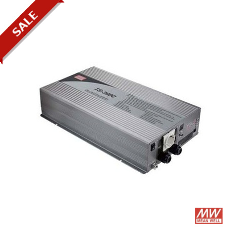 Meanwell TS-3000-148A True Sine Wave DC-AC Power Inverter, battery 48VDC/75A, Output 110VAC, 3000W, USA AC O..