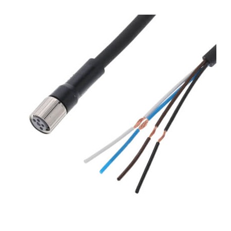 Omron XS3F-M8PUR4S5M XS3FM8PUR4S5M,1 OMRON M8 PUR cable with Straight-through cable 4 wire 5m
