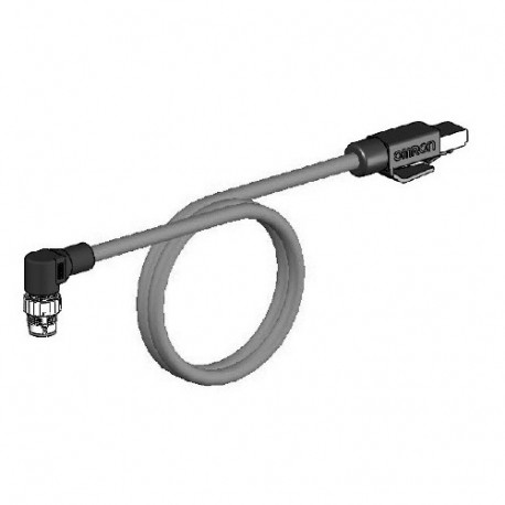 Omron XS5W-T422-AMC-K XS5WT422AMCK OMRON Ethernet Cable Cat.5. M12 connector Angled to RJ45. 0.3 m