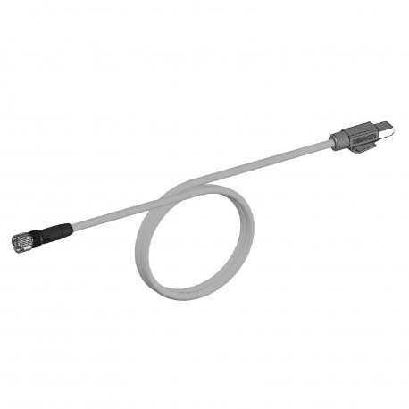 Omron XS5W-T421-DME-K XS5WT421DMEK OMRON Ethernet Cat.5 extension cable, PVC, M12 straight socket / RJ45..