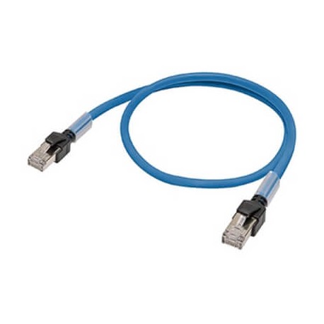 Omron XS6W-6LSZH8SS20CM-B XS6W6LSZH8SS20CMB OMRON Ethernet Cable F/UTP Cat. 6. Coating LSZH. Blue. 0.2 m