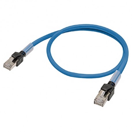 Omron XS6W-6LSZH8SS30CM-B XS6W6LSZH8SS30CMB OMRON Ethernet Cable F/UTP Cat. 6. Coating LSZH. Blue. 0.3 m