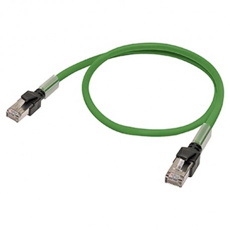 Omron XS6W-5PUR8SS50CM-G XS6W5PUR8SS50CMG,1 OMRON Cat S/FTP Ethernet Cable, 5, PUR Coating, Green, 0.5m