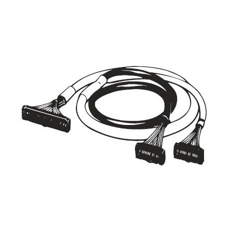 Omron XW2Z-0500FH-L02 XW2Z0500FHL02 OMRON Cable connection I/O, MIL40 to MIL20x2, L 500 cm