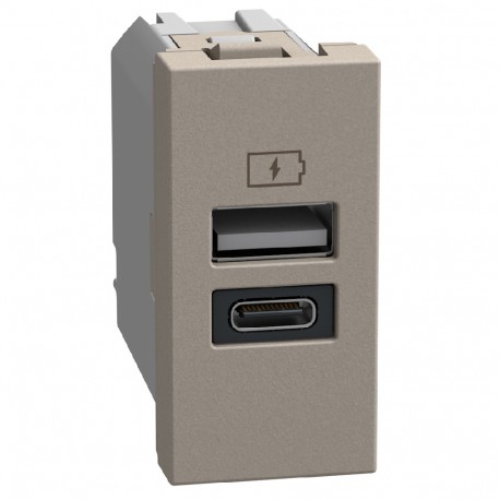 Bticino YG4191AC BTCINO LW-BASE USB A+C 3A 15W 1M ST