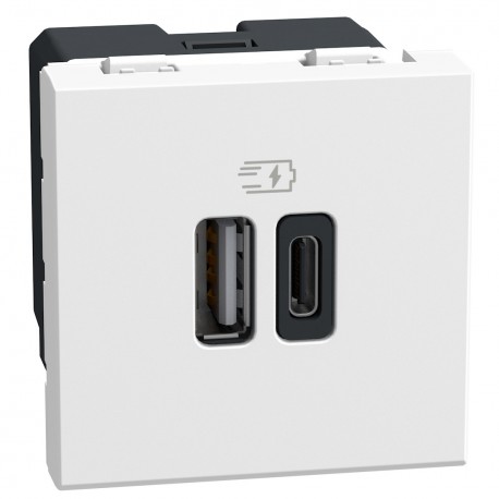 BTICINO YW4287C2 YW4287C2 BTCINO LW-BASE USB A+C 3A 15W 2M WH